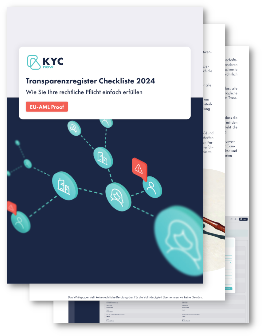 Transparenzregister-checkliste-Whitepaper-Download Illustration einer Schriftrolle mit Aufschrift GwG
