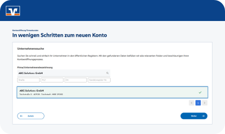 VR Bank Kontoeröffnung Firmenkunde