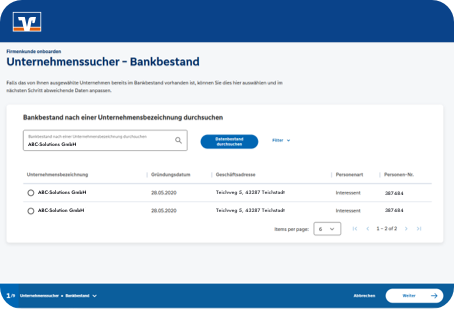 VRBank Firmenkunden onboarden