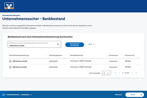 KYCnow für Volks- und Raiffeisenbanken Module